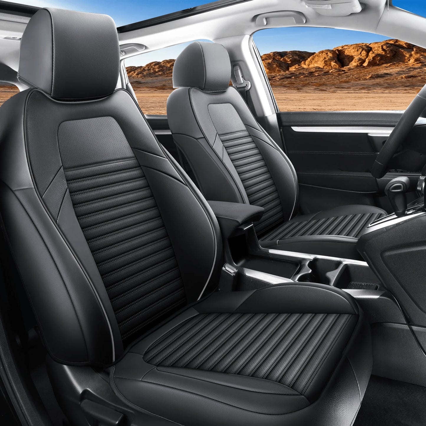 Custom Fit Car Seat Covers For Honda CRV Full Set Waterproof Napa Leather