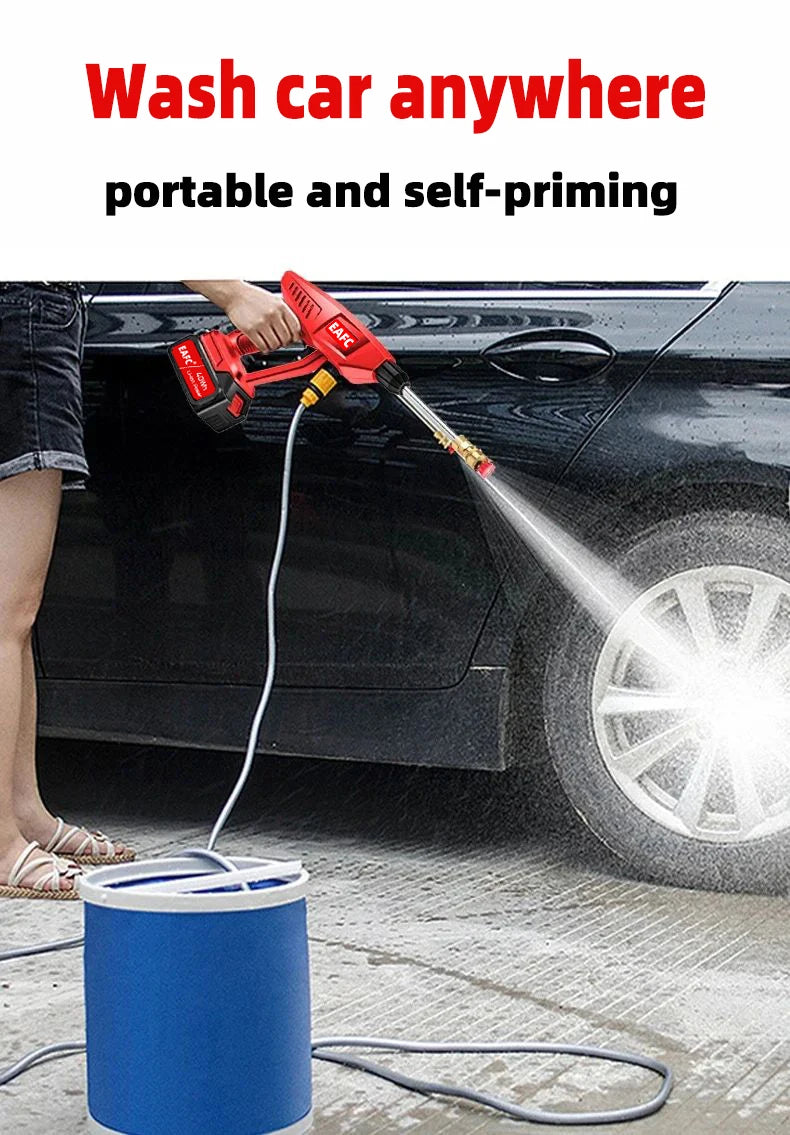 EAFC Cordless 60Bar 21V Car Wash Gun For Pressure Cleaning