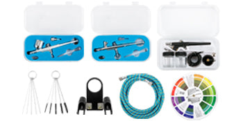 SucceBuy Professional Dual-Action Airbrush Kit 120W Electric Spray Gun Air Brush Painting Art Nail Tattoo Makeup Model Sprayer