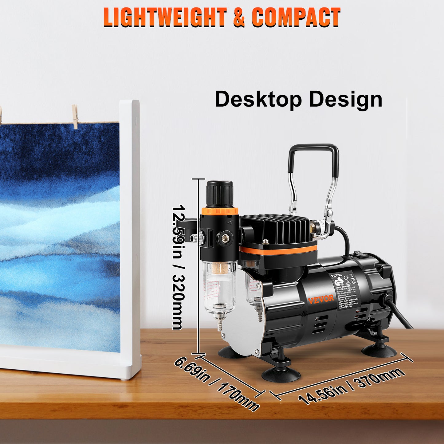 SucceBuy Professional Dual-Action Airbrush Kit 120W Electric Spray Gun Air Brush Painting Art Nail Tattoo Makeup Model Sprayer