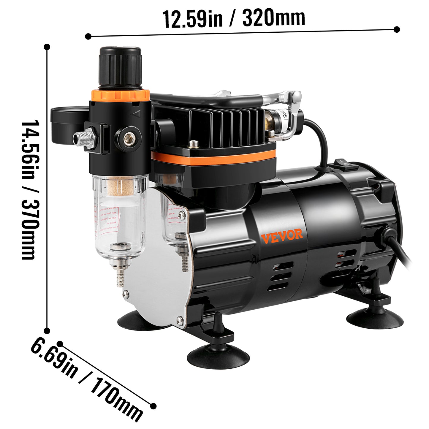 SucceBuy Professional Dual-Action Airbrush Kit 120W Electric Spray Gun Air Brush Painting Art Nail Tattoo Makeup Model Sprayer